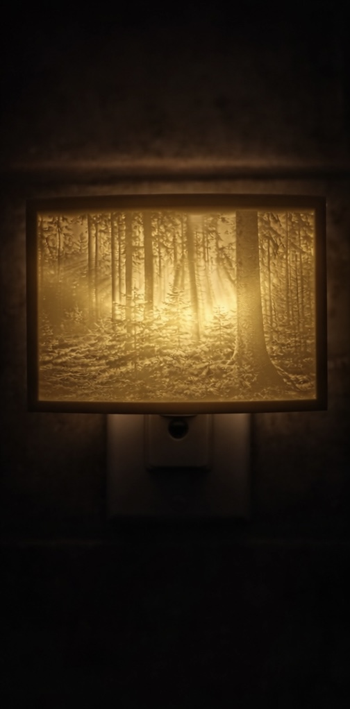Forest Glow lithophane night light