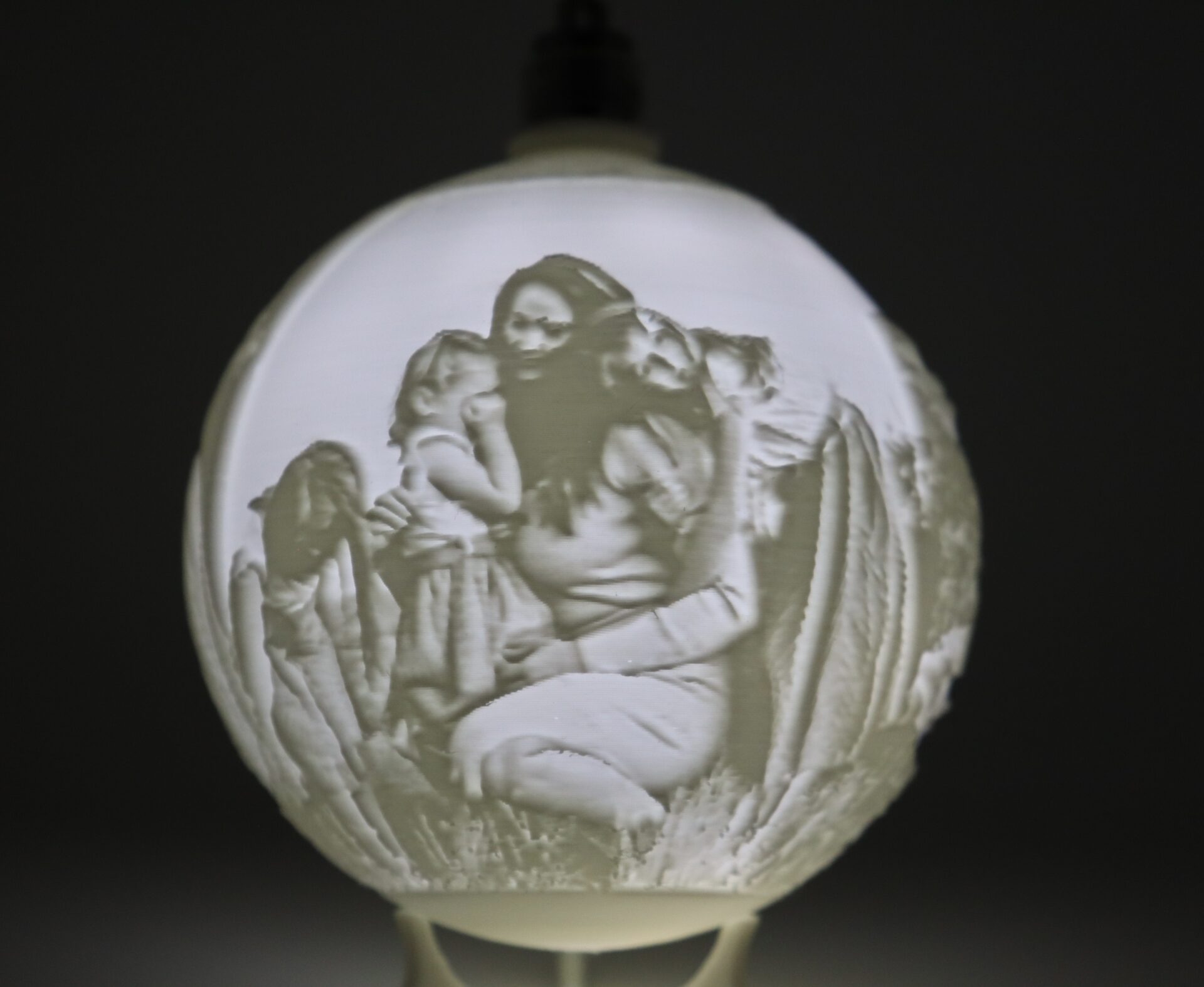 Custom ornament ball lithophane